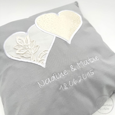 Kissenbezug Herz an Herz