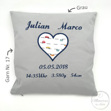 Preview: Kissenbezug Geburtsdaten