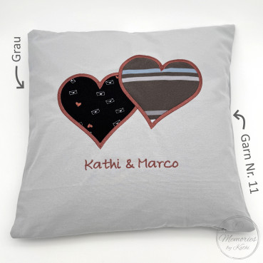 Preview: Kissenbezug Herz an Herz