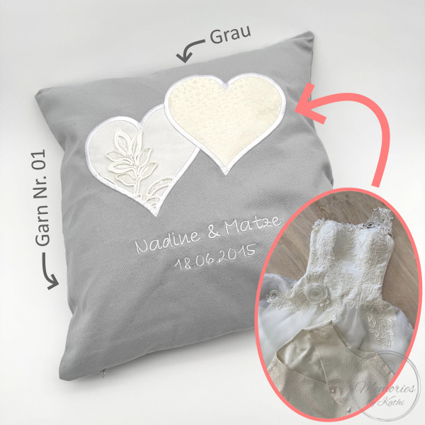 Kissenbezug Herz an Herz