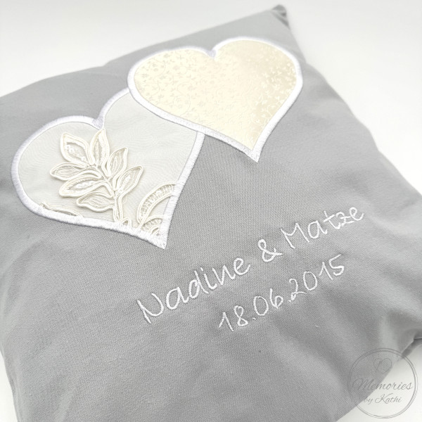 Kissenbezug Herz an Herz