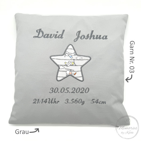 Kissenbezug Geburtsdaten